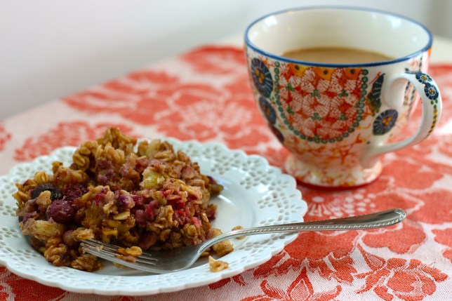 oatmeal on tablecloth